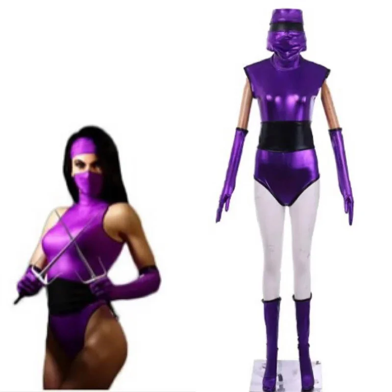 

Mortal Kombat Mileena Cosplay Sexy Costume Purple Combat Suit Women Halloween Cosplay Outfits