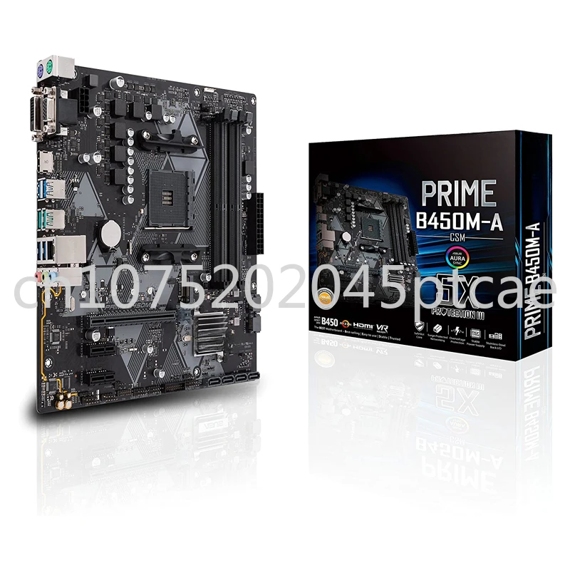 

B450M-A AMD B450M (Ryzen AM4) Micro ATX Motherboard with M.2 Support, HDMI/DVI-D/D-Sub, SATA 6 Gbps, 1 Gb Ethernet