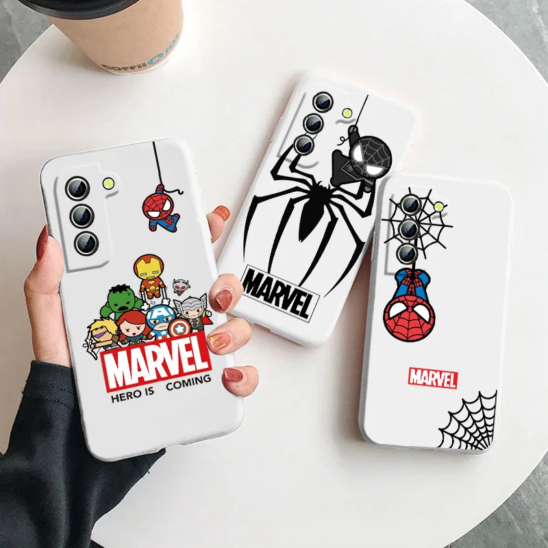 

Iron Man Marvel Cool For Samsung Galaxy S23 S22 S21 S20 FE Ultra Plus S10 Lite 5G Liquid Rope Phone Case
