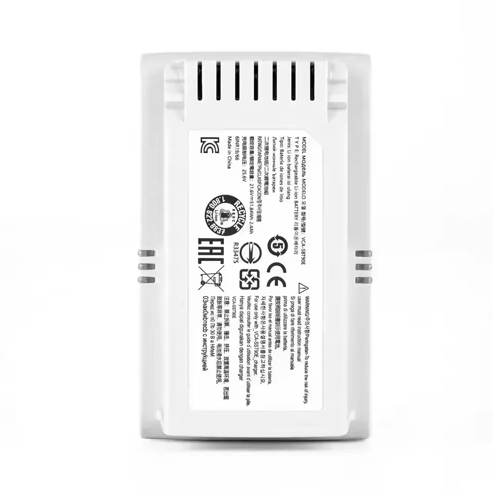 Фото Сменный аккумулятор 5000 мАч для пылесосов Samsung VCA-SBT90E, Jet90E Pet, Jet70, Jet70 Turbo, Jet70 Pro, Jet70 Comple. №4