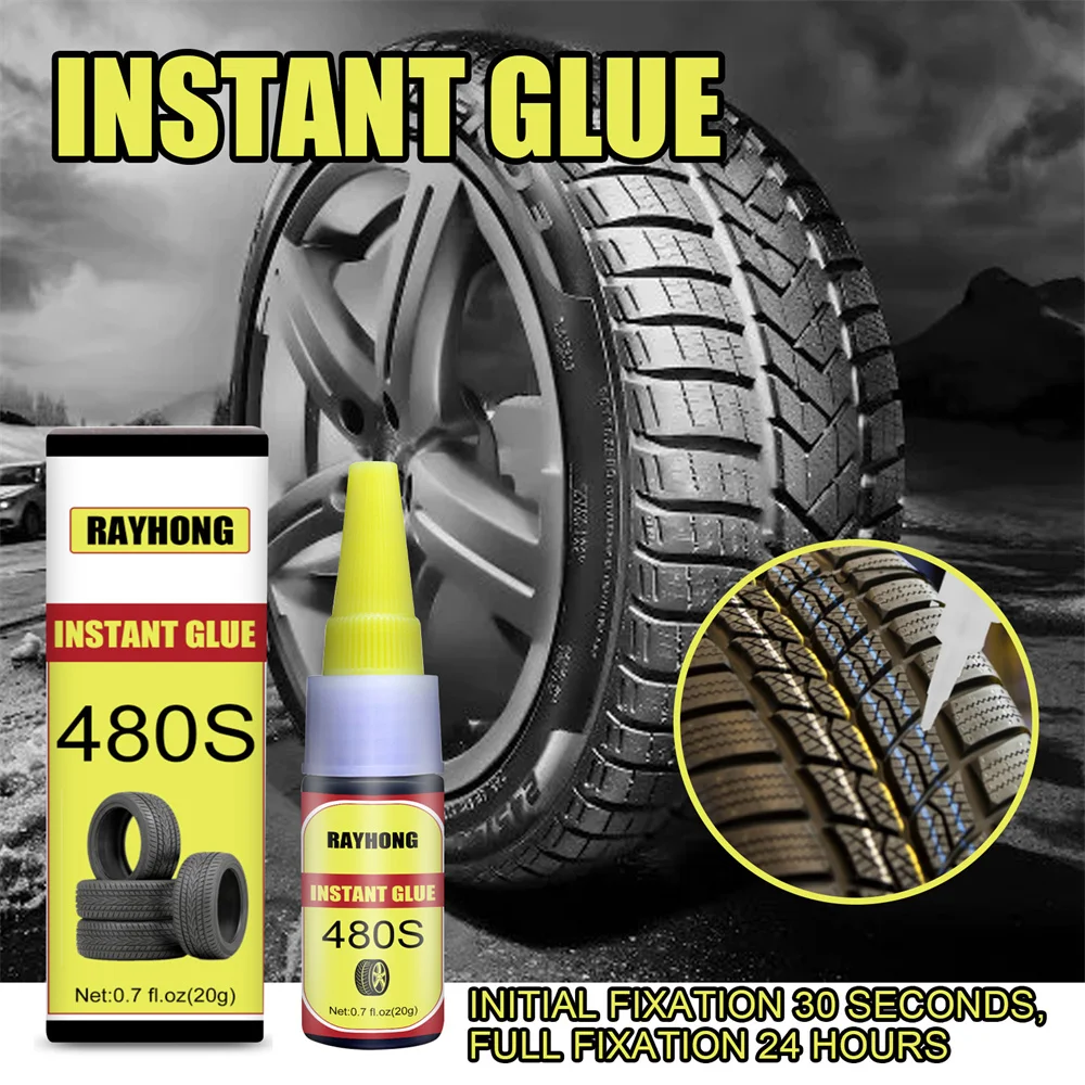 

480S Car Adhesives Tire Repair Glue Sealers Super Caulk Car Rubber Repair Tire Glue Window Speaker Seal Tire Repair Glue ​Mighty