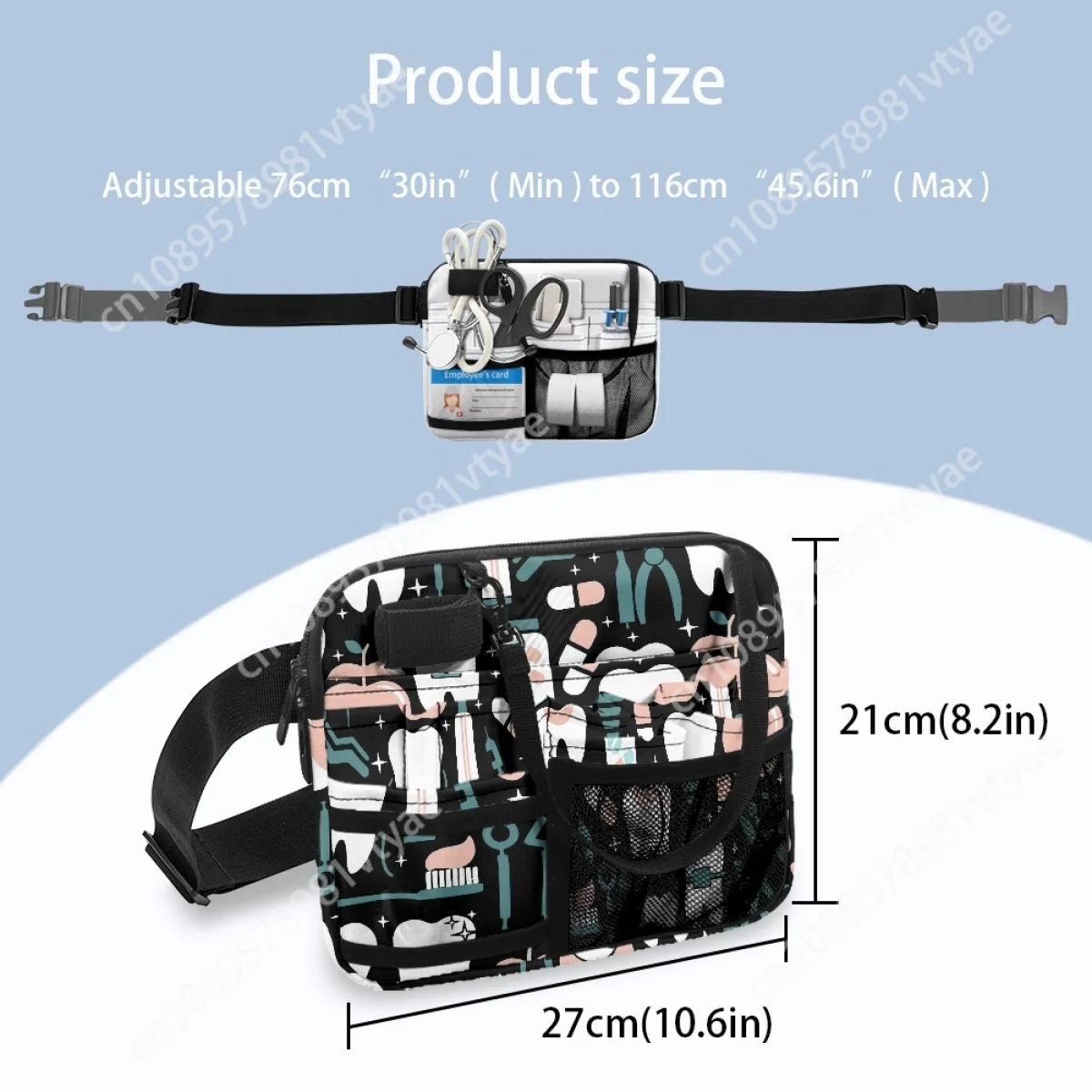 Практичная портативная поясная сумка с множеством карманов для дантиста
