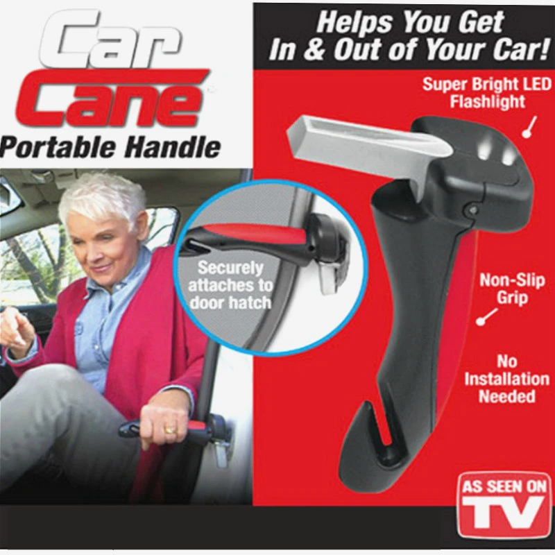 Car Assistant Support Handle Multi-function Safety Door Aider Handles Assist Hammer Bar Parts Window Breaker With LED Dropship