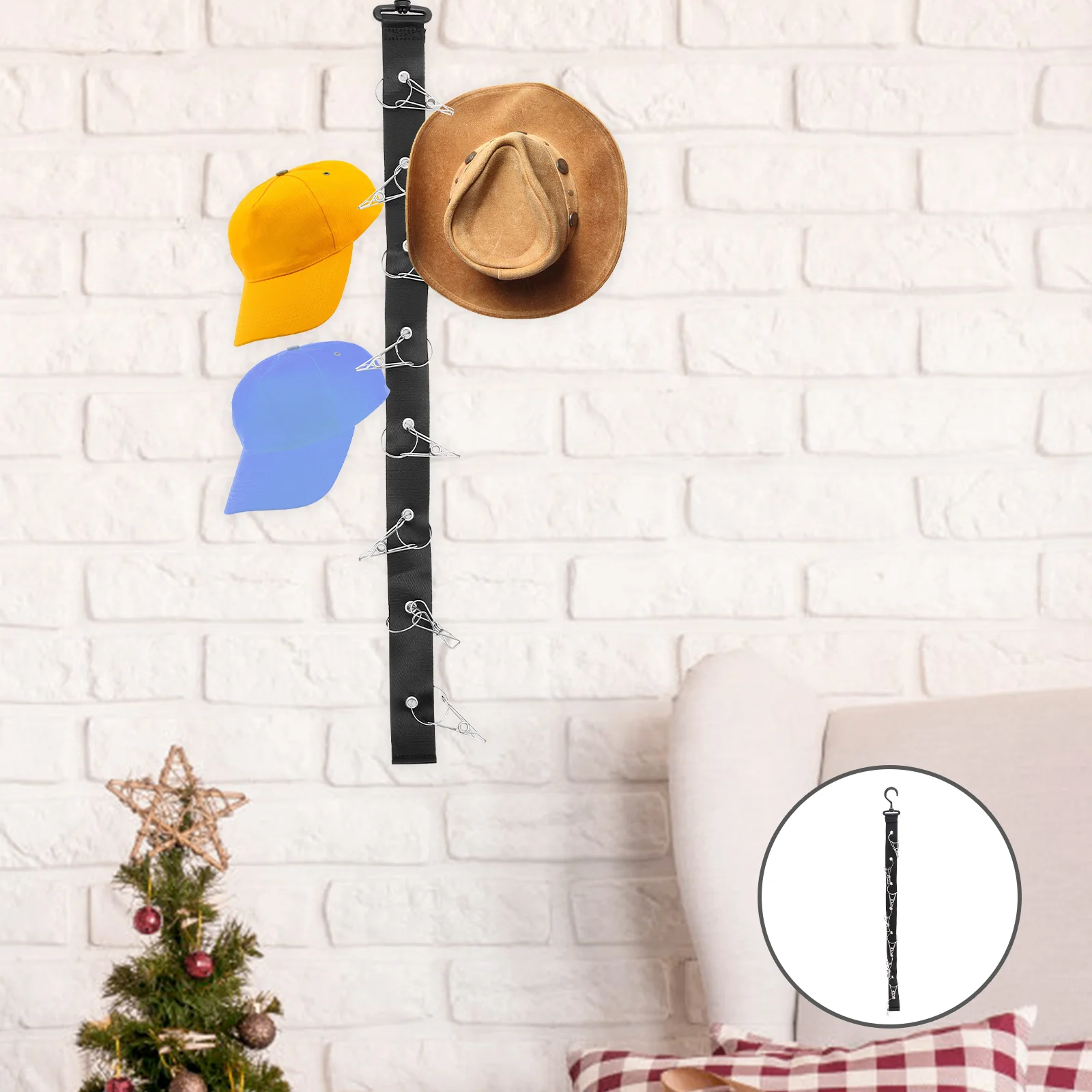 

Baseball Cap Rack Closet Cap Holder Hat Storage Organizer Hanging Cap Organizer