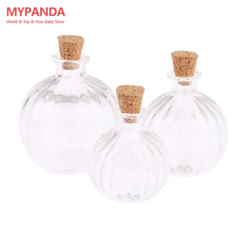 1 шт. 1:1 миниатюрная стеклянная бутылка для кукольного домика пробковая крышка