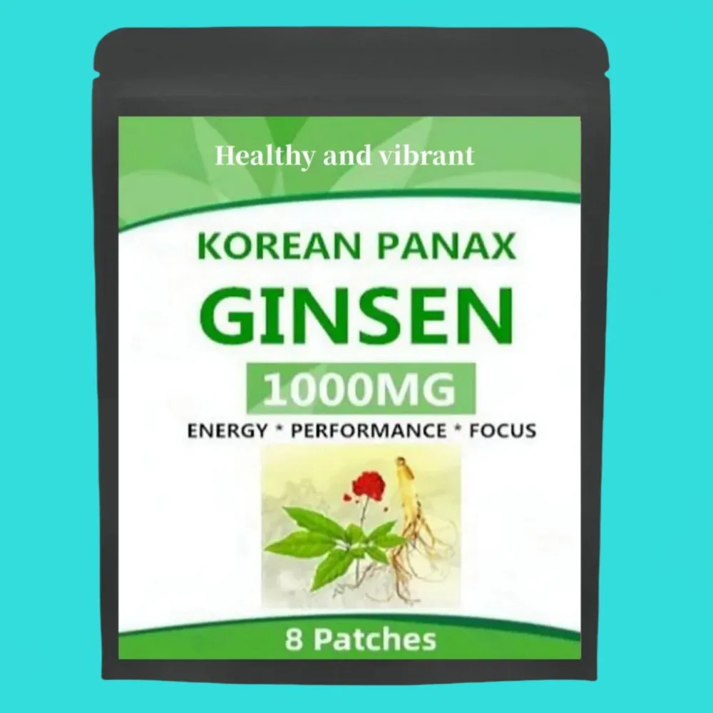 Natural Red Panax Ginseng 8 Energy Patches W/high Ginsenosides For Performance & Pills Men Women