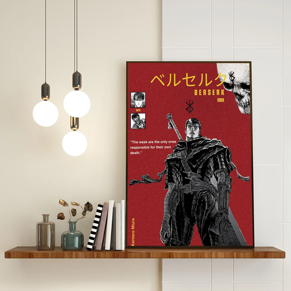 Kentaro Miura Berserk Guts комический плакат наклейка водостойкий пылезащитный клей