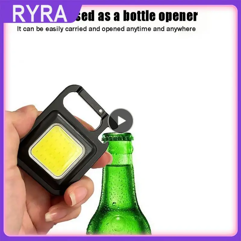 

Keychain Light Mini Led Magnetic Base Bottle Opener Portable Strong Light Outdoor Light Work Light Light Mini Led Flashlight New