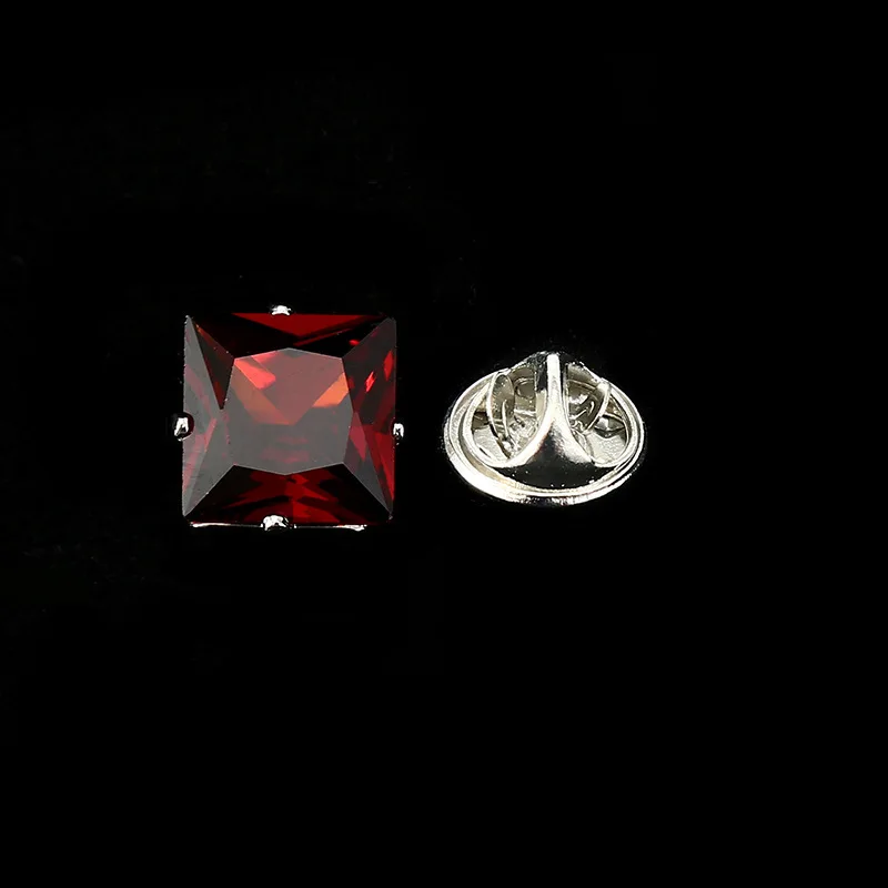 

Round Zircon Brooch Square Crystal Badge Shirt Collar Pins Clothes Accessories Fashion Brooches for Women Men Jewelry Gifts