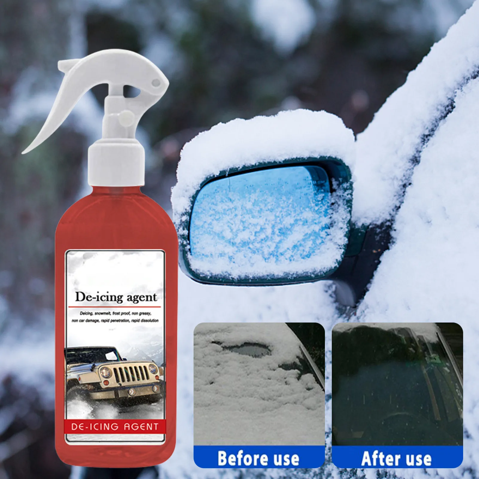 

100ml Convenient Car Deicing Agent Deicer For Car Windshield Car Deicing Agent Snow Melting Agent For Windscreen Windows