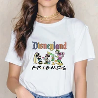 disneyland and best friends summer travel t shirts women mickey minnie donald goofy print tops instagram fashion new clothes