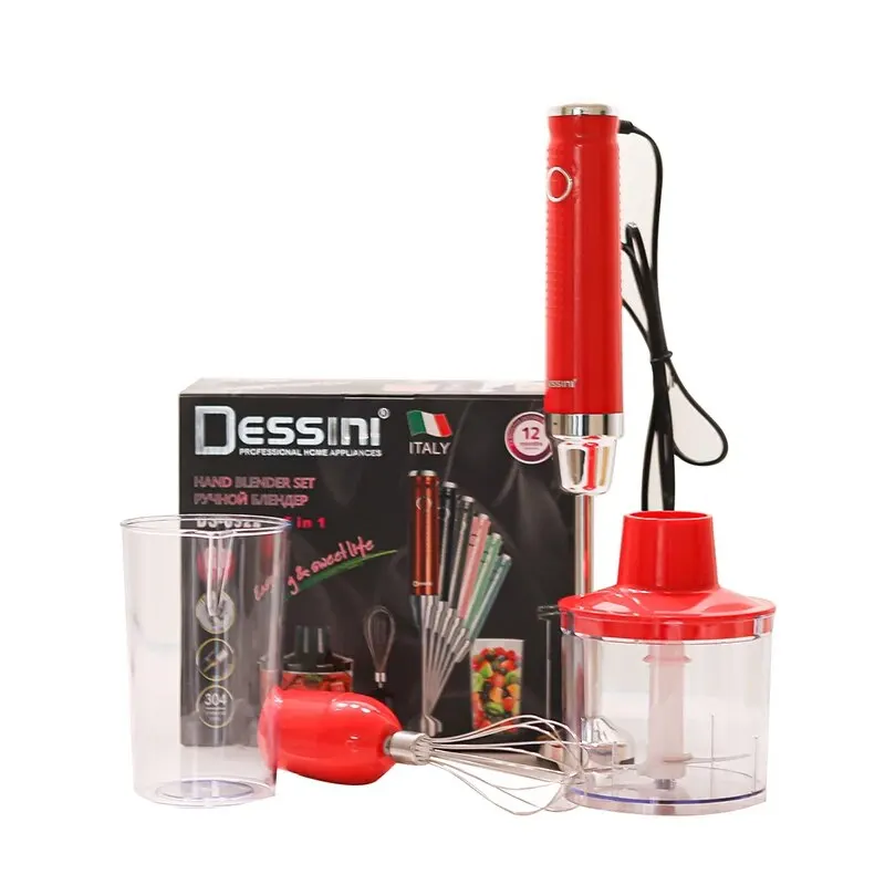 Dessini 5 in 1 Stick Electric Mixer Hand Blender And Juicers Set For Kitchen High Quality Multi Color Option Meat Mixer