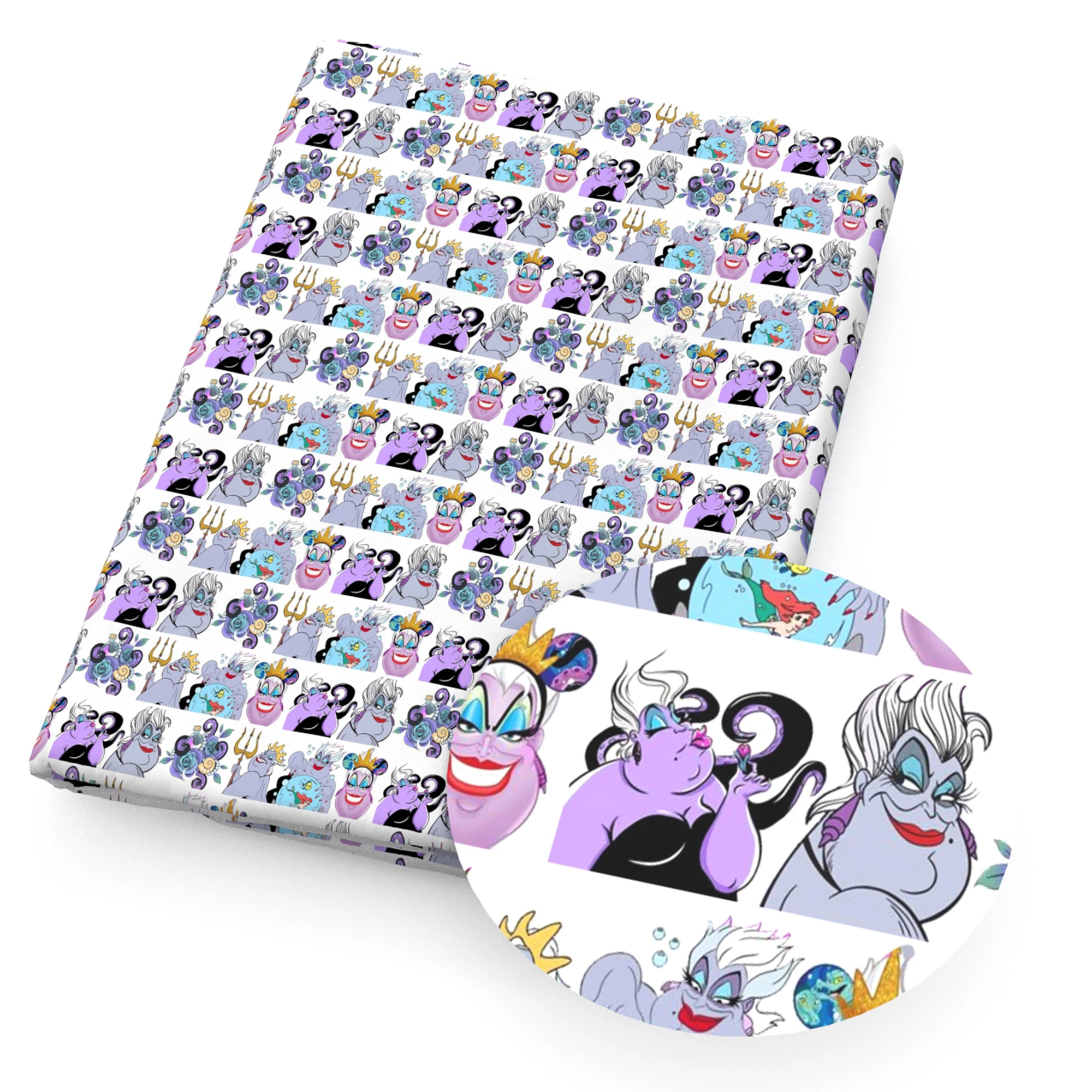 Распродажа хлопчатобумажная ткань Disney Урсула Злодеи ведьма для шитья квилтинга