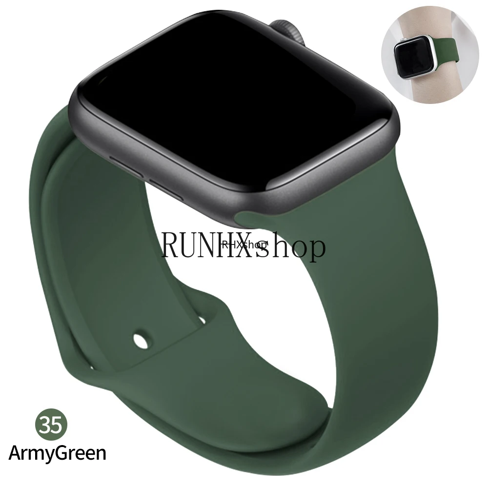 Sport strap for Apple watch band 44mm 45mm 42mm 40mm 41mm 45 mm silicone bracelet correa iwatch series 7 8 SE 6 5 4 3 Ultra 49mm