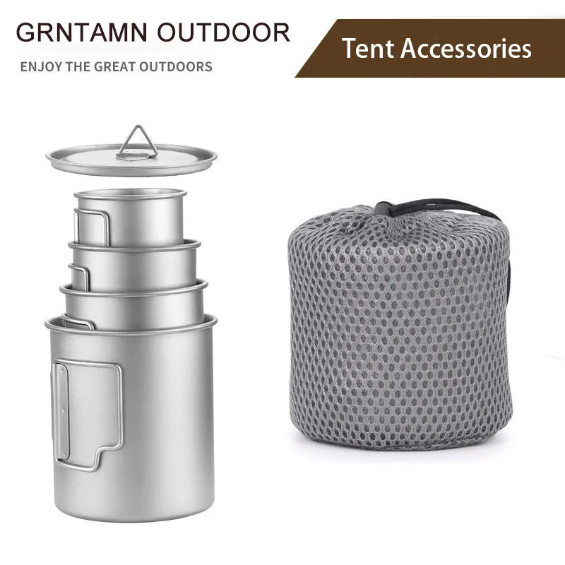 Титановая кружка для кемпинга 10 унций с изолированной крышкой-легкая и