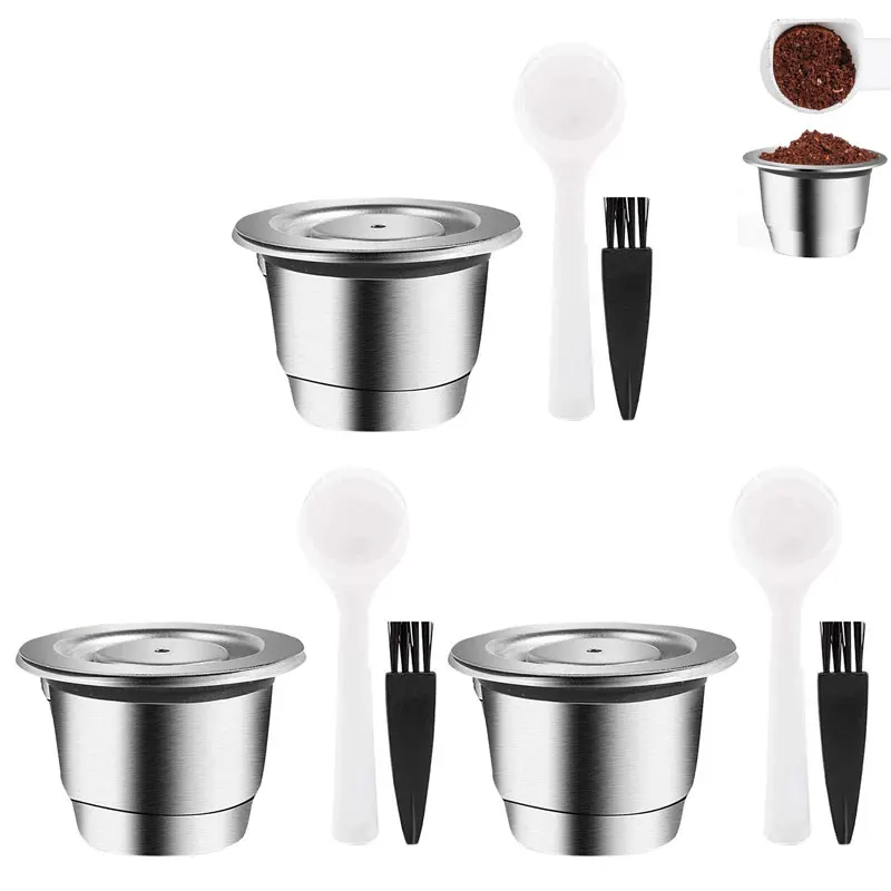 

Coffee Capsules Refillable Reusable Capsules Stainless Steel Coffee Accessories Cafeteira Filter Espresso Cups Coffee Pods