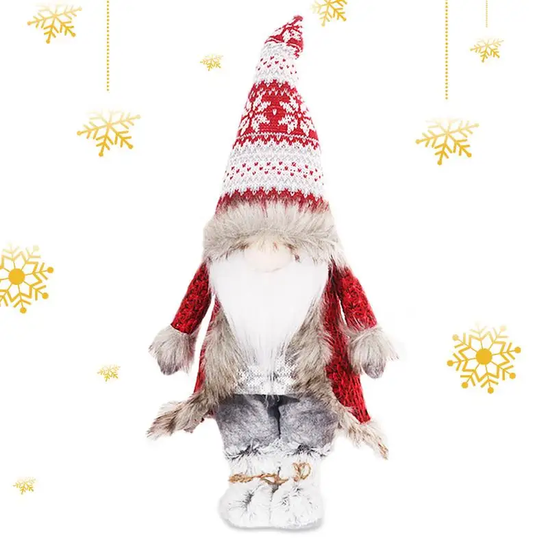 

Standing Santa Claus Figurines Doll Christmas Dolls Tree Decor New Year Ornament First Santa Christmas Ornaments Gifts For Kids