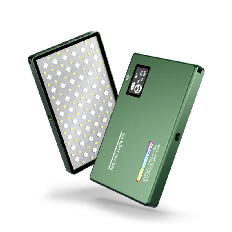 

P10 8W RGB LED Video Light 0-360° Full Color Dimmable 2500K-8500K CRI97+ Photography Camera Light For Vlog Live Streaming Video