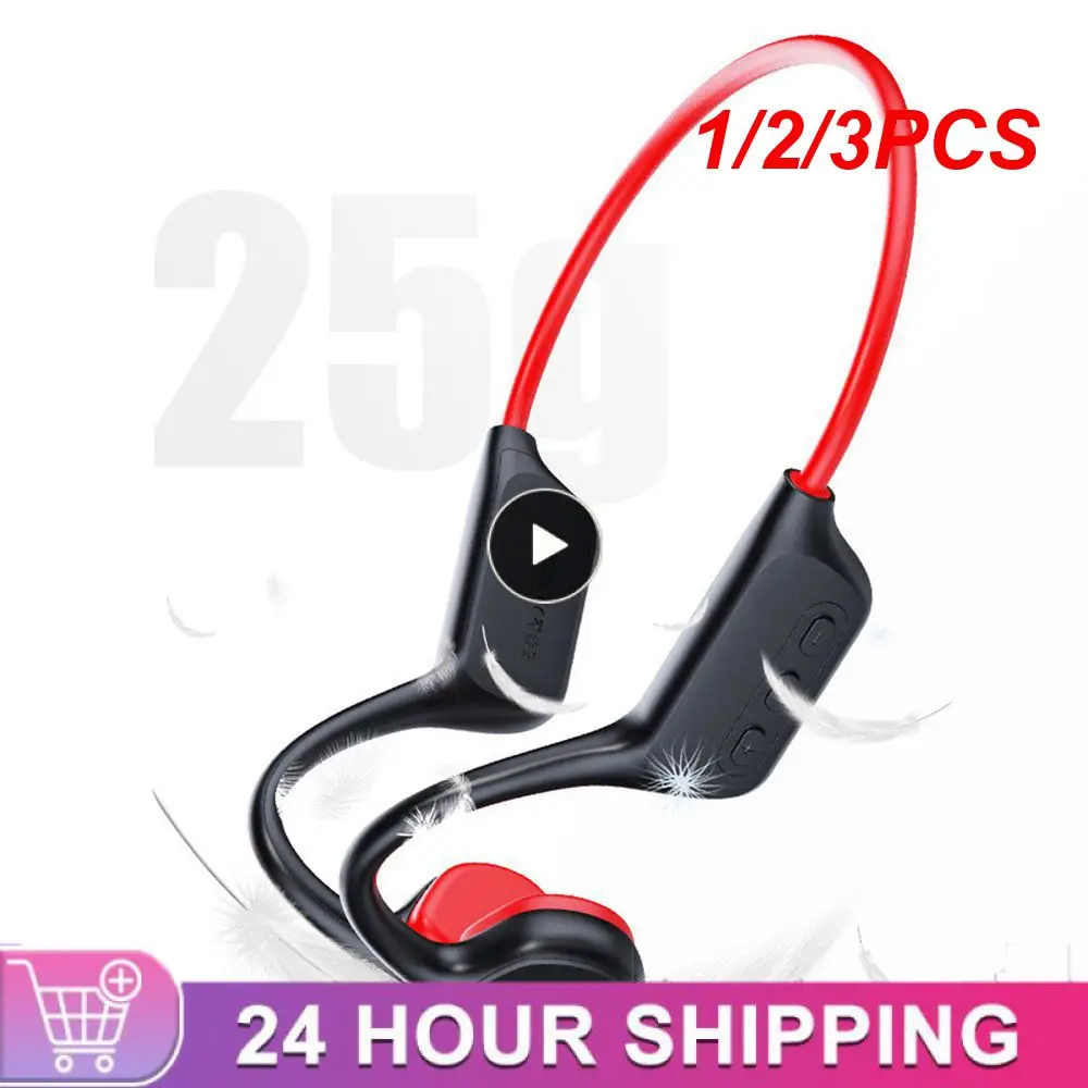 

1/2/3PCS Bone Conduction Earphones Wireless IPX8 Waterproof MP3 Player Hifi Ear-hook Headphone With Mic Headset For
