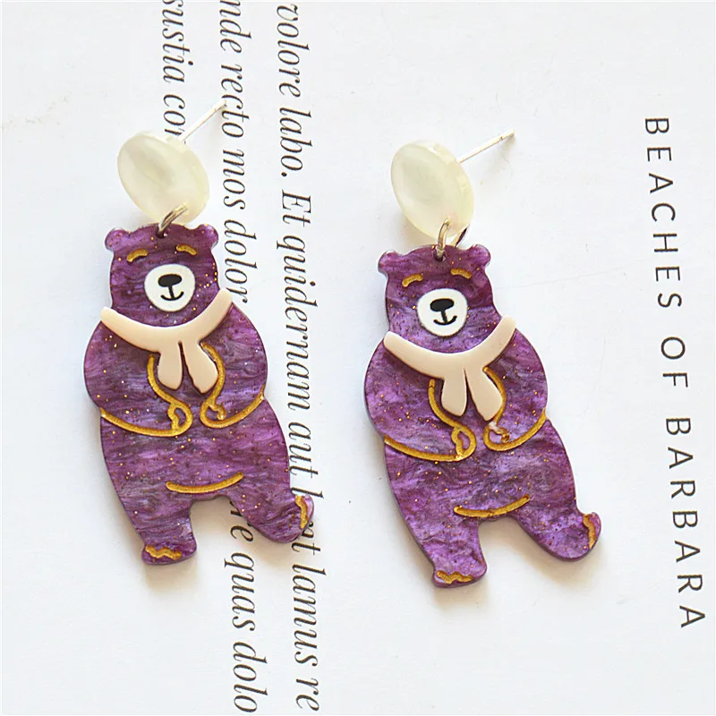 

Cartoon Character Earrings acrylic Student Fashion Unique Funny Novel Girl Women Jewelry Accessories Pendant Gift