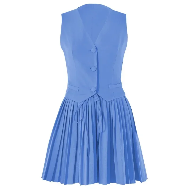 XIZOU Модная юбка Комплекты из двух предметов Женский однобортный жилет с