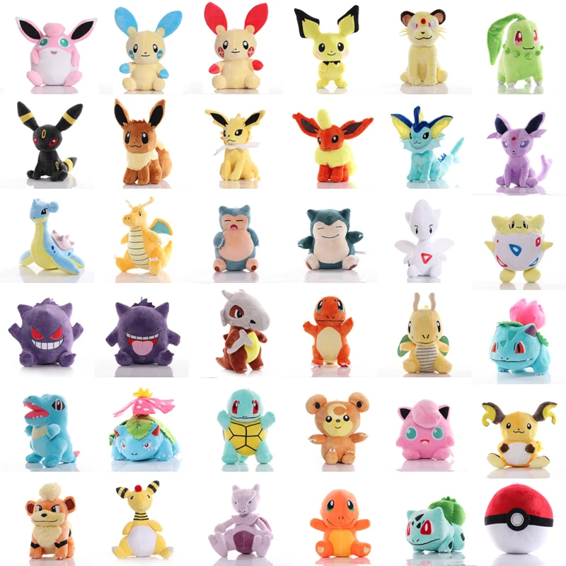 

TAKARA TOMY Pokemon Pikachu Peluche Dragonite Snorlax Koffing Lapras Gengar Umbreon Plush Toy Charizard Stuffed Toy Kid Gift