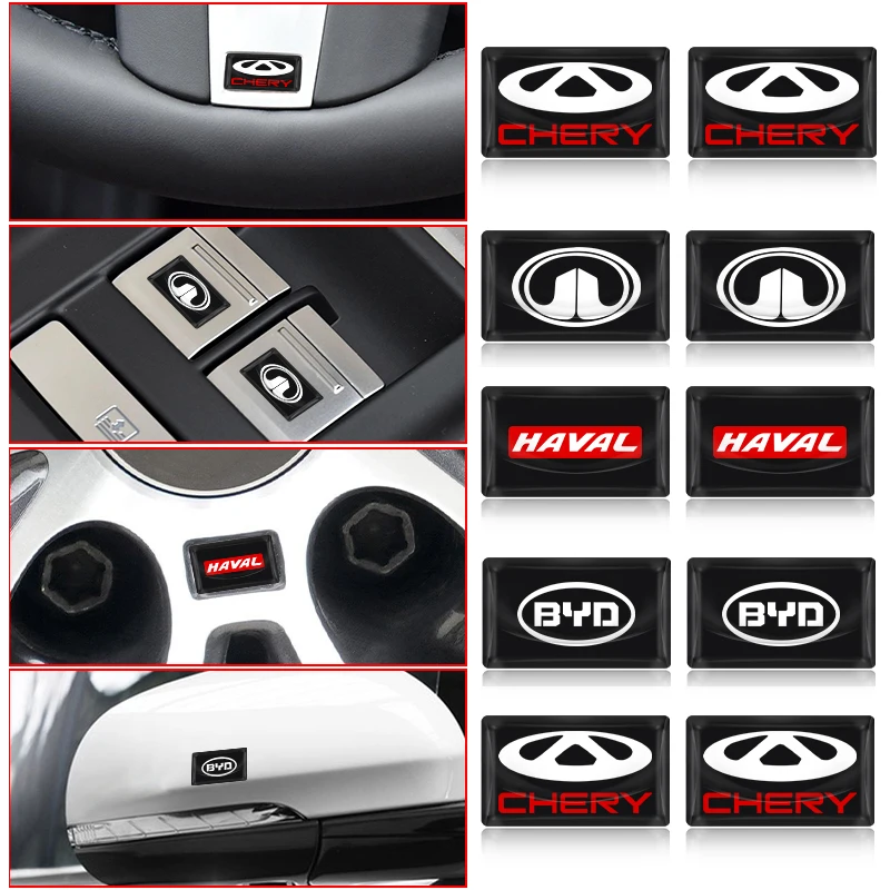

10pcs Car Logo UV Decorative Stickers for Mitsubishi Ralliart Lancer EX Outlander ASX Evo X RVR Mirage Car Accessories Decor