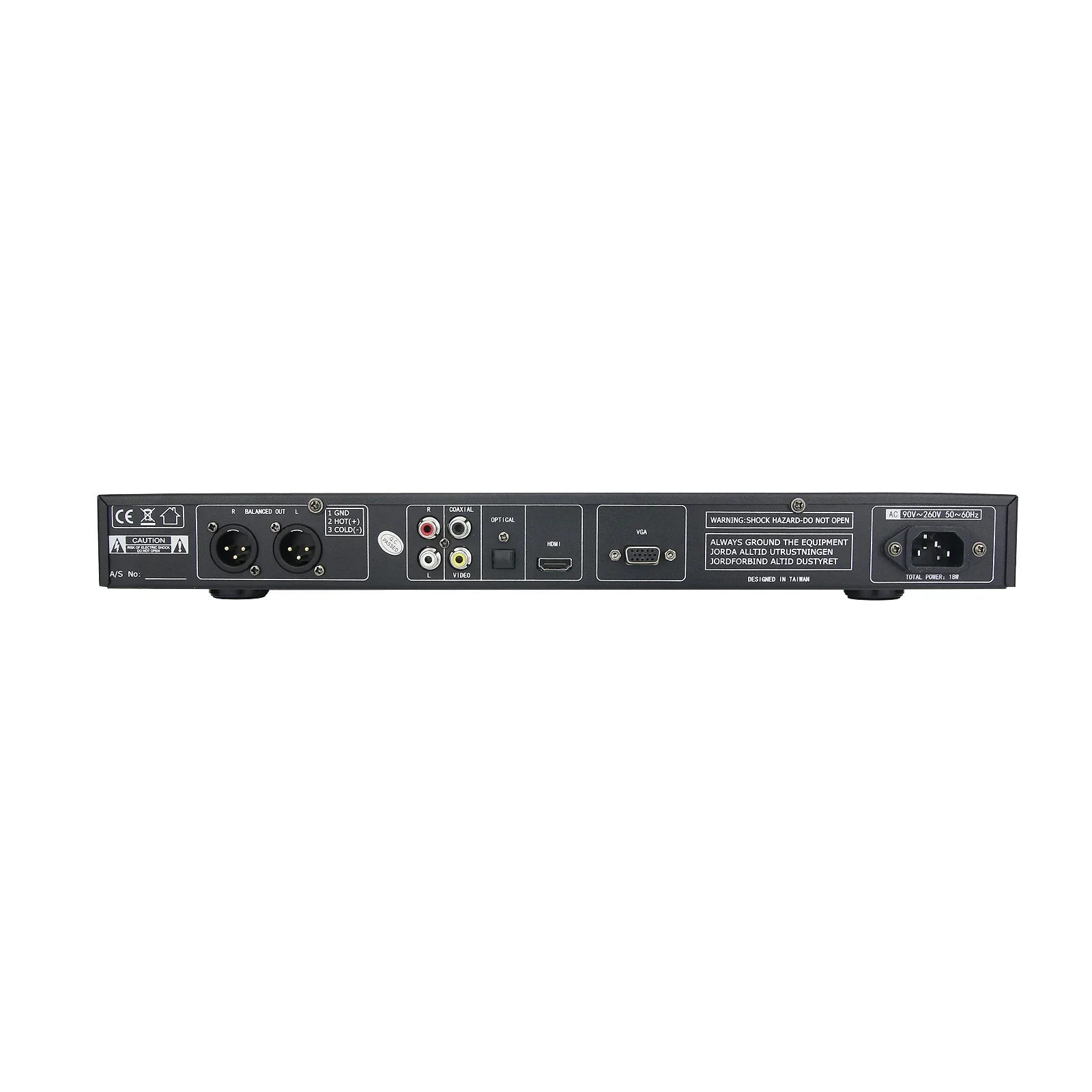 Фото BDS VD-250BT 1U Rack USB SD-плеер DVD-плеер с большим ЖК-дисплеем Выходы VGA высокой четкости №3
