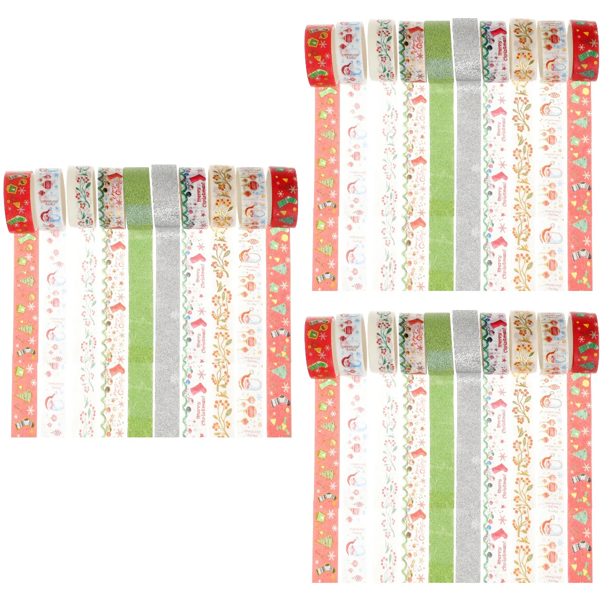

36 Rolls of Christmas Decorative Tapes Hand Account Tapes Paper Tapes Present
