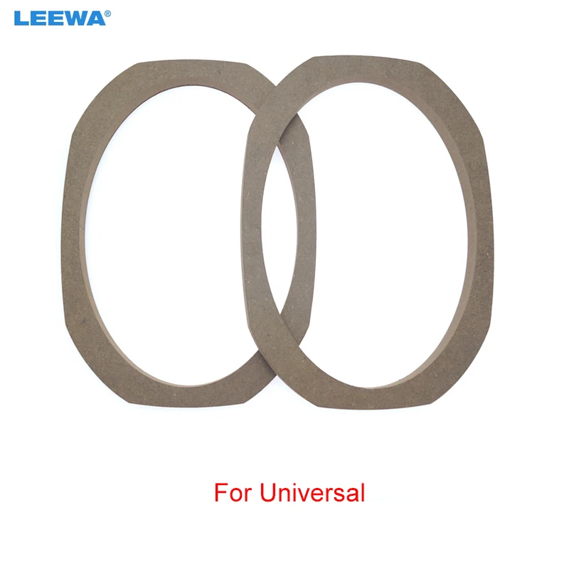 LEEWA 6x9 Universal Car/Bus/Boat Stereo Speaker Spacer Wooden Rings Bracket Holder Adapter Speaker Pads