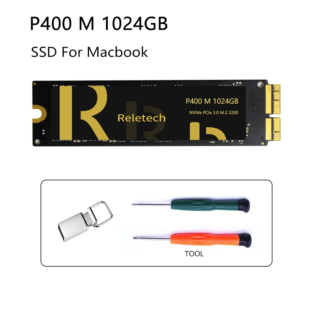 SSD Reletech для Macbook SSD 512ГБ 1ТБ 2013 2014 2015 Pro Retina A1502 A1398 iMac A1418 A1419 Air A1465 A1466 и т.д.