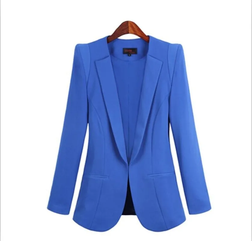 Fashion Business Suit Ladies Hidden-breasted Blazer Spring and Autumn New Solid Color Long-sleeved Blazer Office Work Clothes