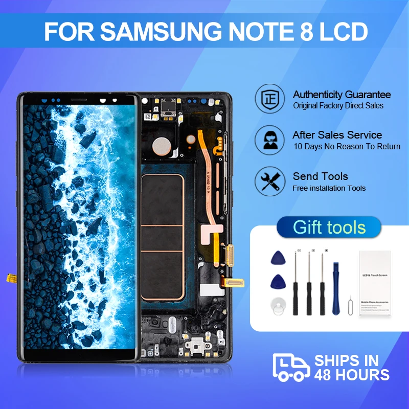 ЖК-дисплей 6,3 дюйма N950 для Samsung Galaxy Note 8, дисплей с сенсорным экраном, дигитайзер N950F N9500 N950N N950U в сборе с инструментами, 1 шт.