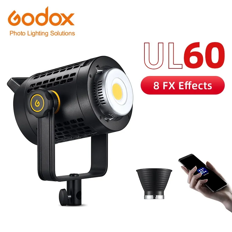 

Godox UL60 Silent LED Video Light, 60W 5600K Daylight-Balanced Continuous Lighting, CRI96 TLCI97,