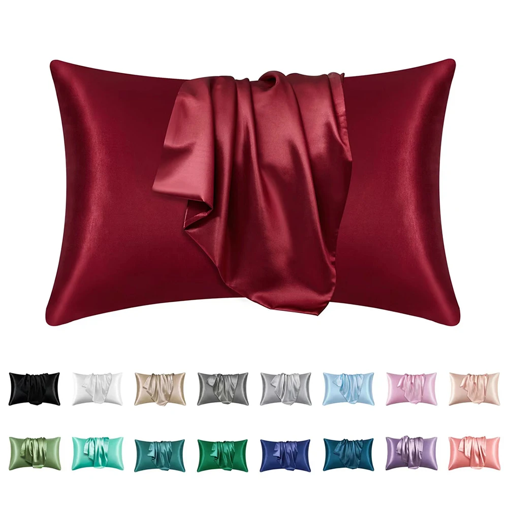 

Pillowcase 100% Silk Pillow Cover Silky Satin Hair Beauty Pillow case Comfortable Pillow Case Home Decor wholesale