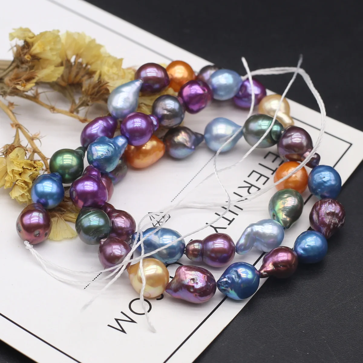 Natural Freshwater Pearl Irregular Round Rainbow Beads 8-9 MM For Jewelry Making DIY Necklace Bracelet Earrings Accessory