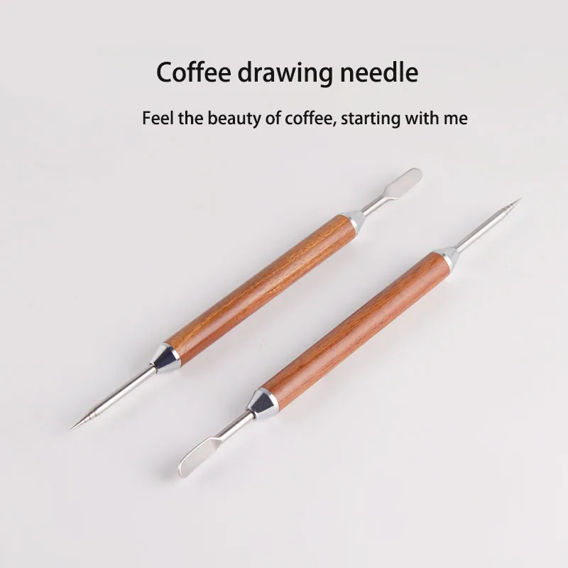 

Rosewood Latte Pull Flower Needle Professional Barista Coffee Latte Cappuccino Espresso Decorating Art Pen Cafe Kitchen Decor