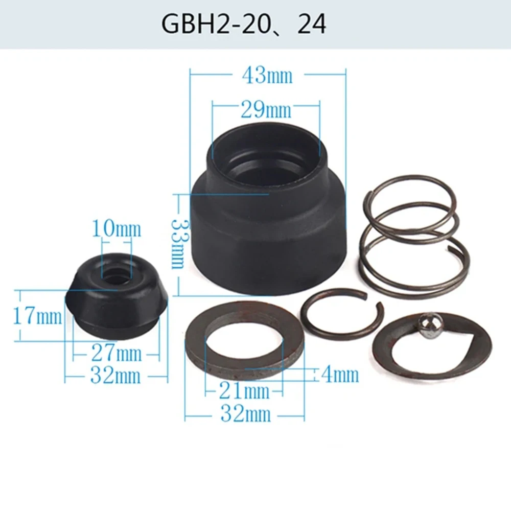 Фото Защитная втулка сверлильного патрона для Bosch GBH2-20 2-20SE GBH2-24 GBH2-24DSR/SE GBH2-26 GBH2-26E/DE, аксессуары для головки молотка, колпачок №5