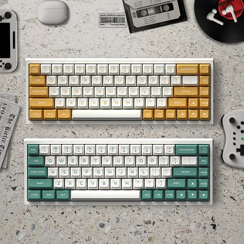 

Flesports FL680 65% 3 Mode Mechanical Keyboard Full RGB Backlit LED Hot Swappable Socket NKRO Programmable USB C 2.4G Bluetooth