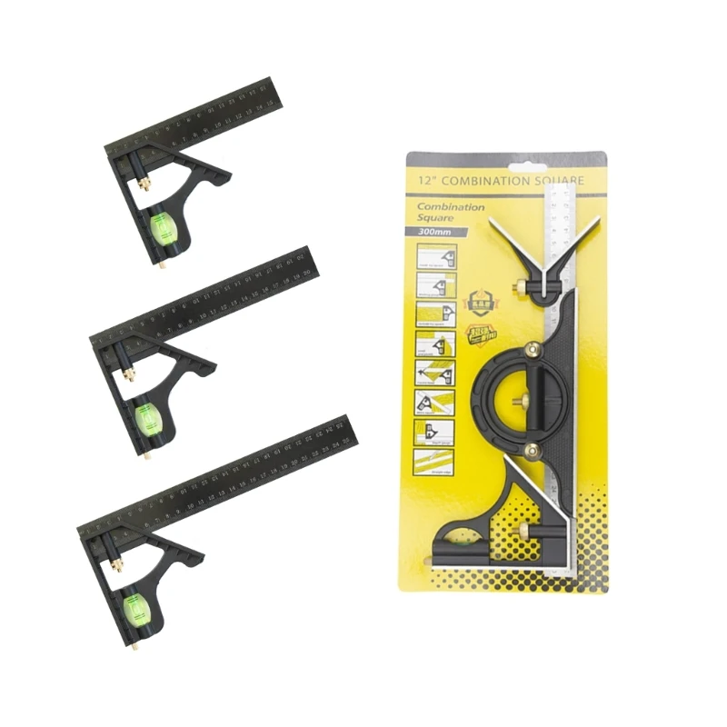 

Multifunctional Combination Circle Center Ruler Square Protractor Mobile Ruler for Woodworking Metal Working