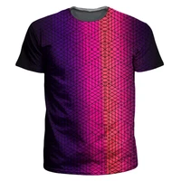 2022 trend new mens 3d digital printing t shirt short sleeve straight 3d t shirt