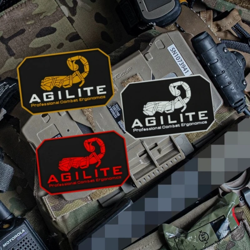 Скорпион АГИЛИТ патч светящийся боевой значок нарукавная повязка 3D ПВХ