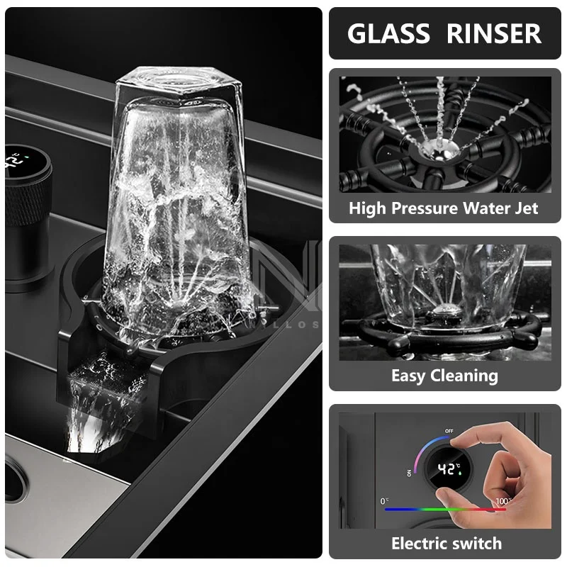 5533 ополаскиватель для чашек ручной работы очиститель чая спринклер черный