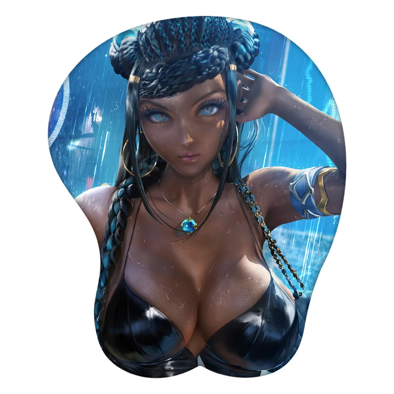 

3D Mouse Pad Nessa Trainer Protagonist Anime Rurina Wrist Rest Desk MousePad Mat Gamer Accessory