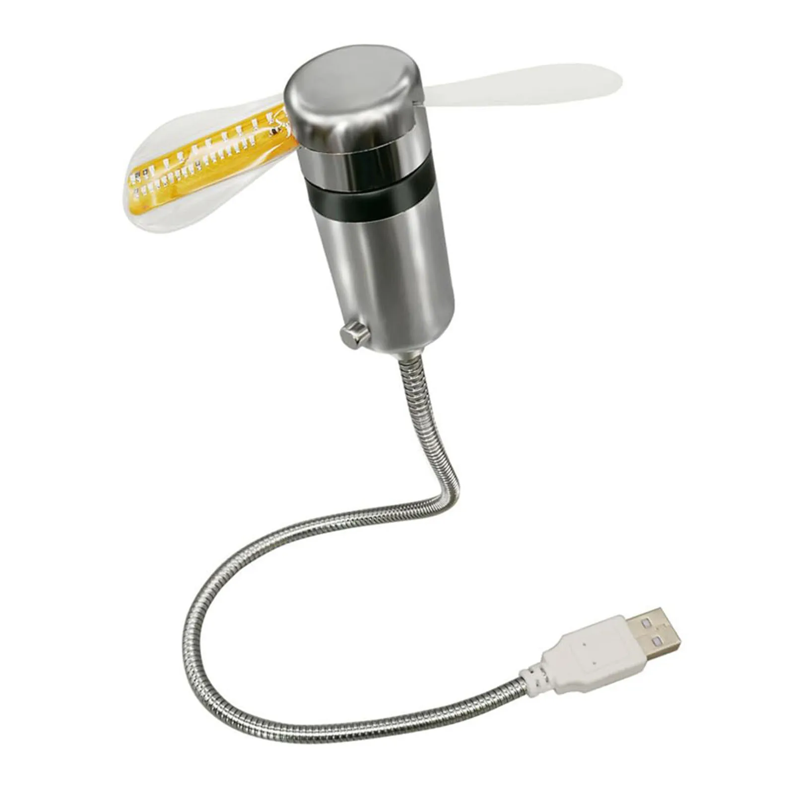 Фото USB-вентилятор с часами и функцией отображения температуры, портативный мини-вентилятор для офиса, дома и путешествий №3