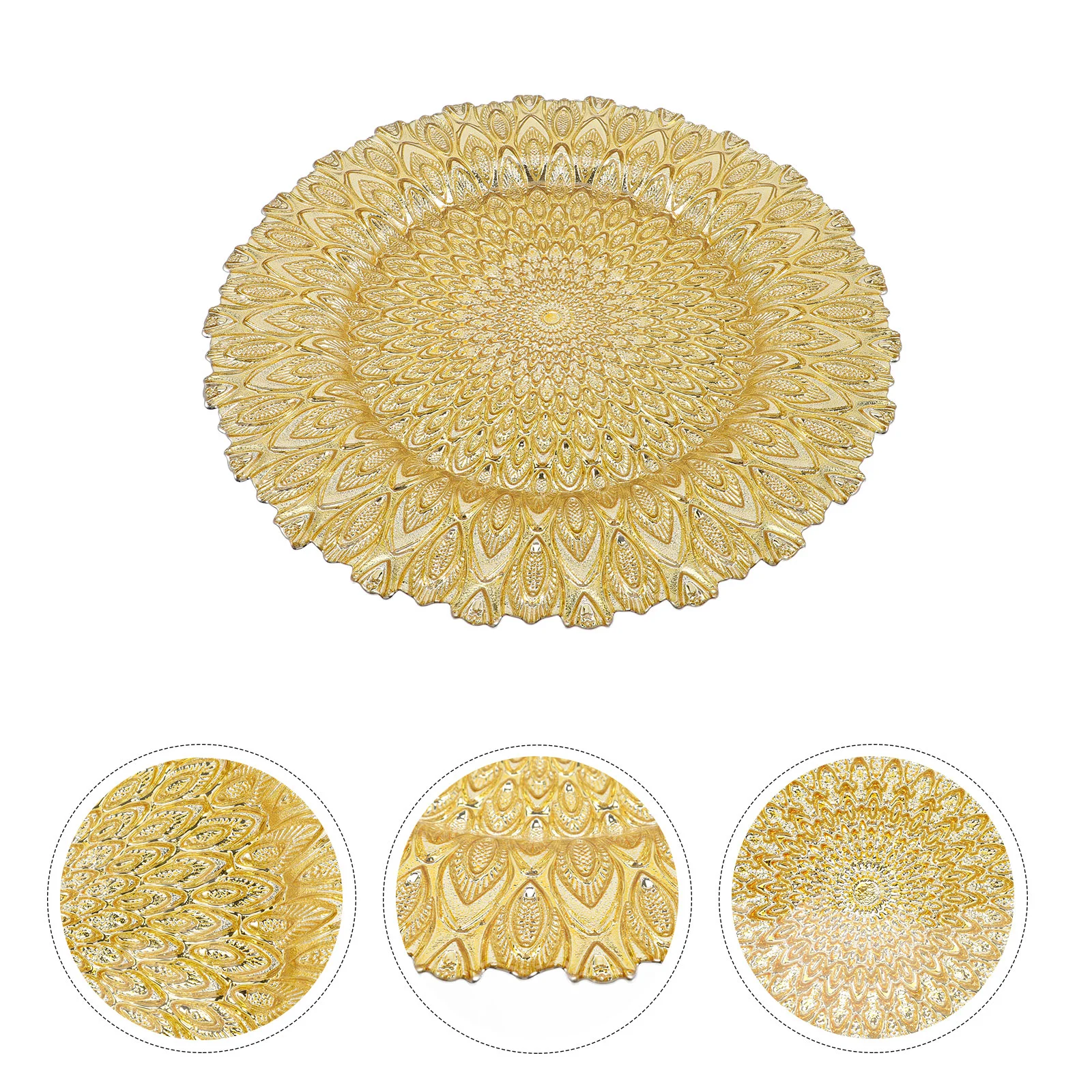 

Trayplates Storage Fruit Serving Dish Dried Display Desktop Appetizer Clear Snack Coffee Table Round Trays Multi Functional