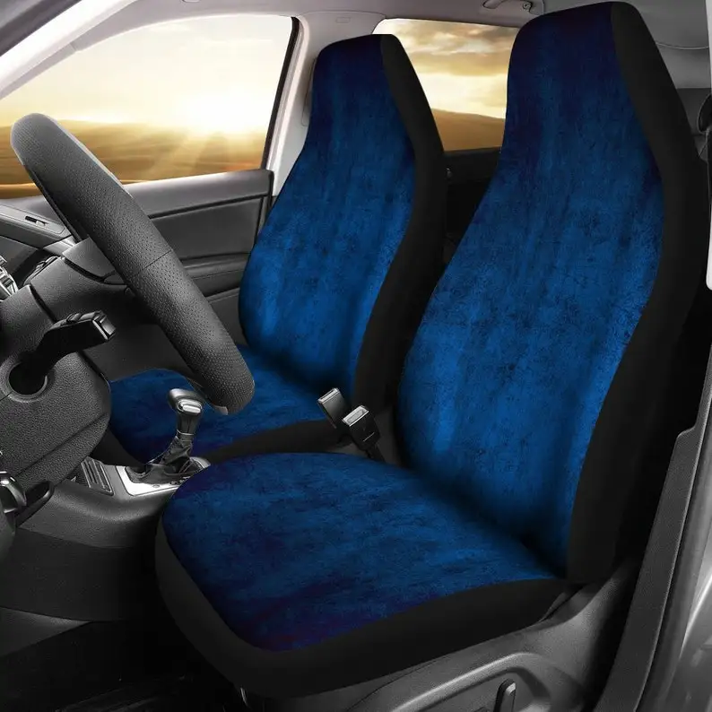 

Blue Grunge Car Seat Covers Pair, 2 Front Car Seat Covers, Seat Cover for Car, Car Seat Protector, Car Accessory