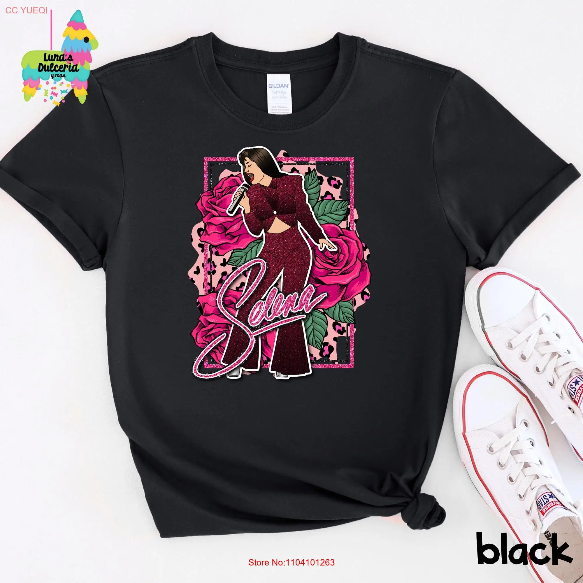 Леопардовая Цветочная футболка с Селеной милая розовая певица мексиканская