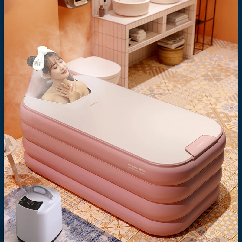 

Iatable Whirlpool Adult Portable Bathtub Body Sauna Plastic Mobile Large Baignoire Bathroom Products YX50FB