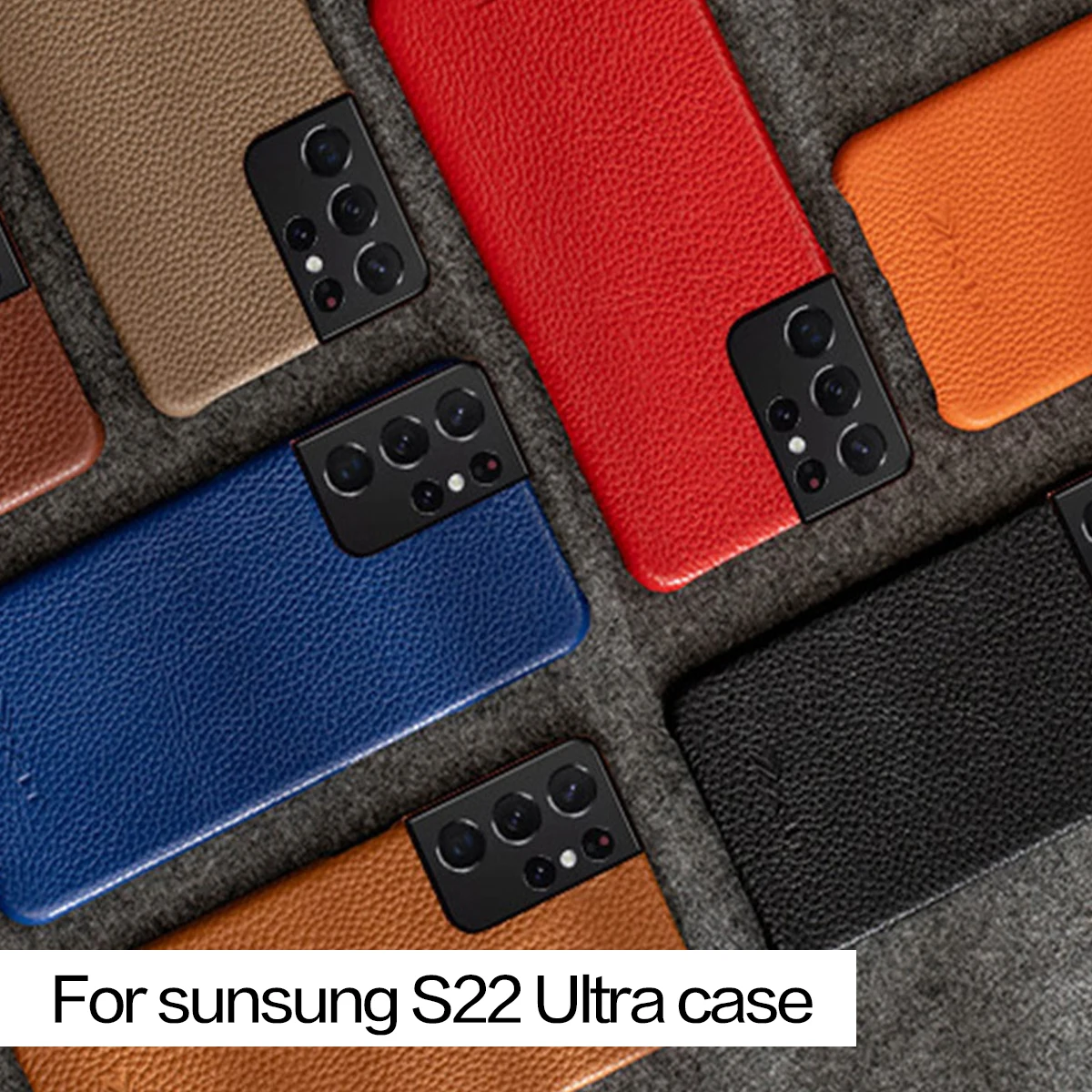 For Samsung Galaxy S22 UItra Case,Leather Shockproof Phone Case Durable Minimalist Ultra Thin Cover Protective Phone Case